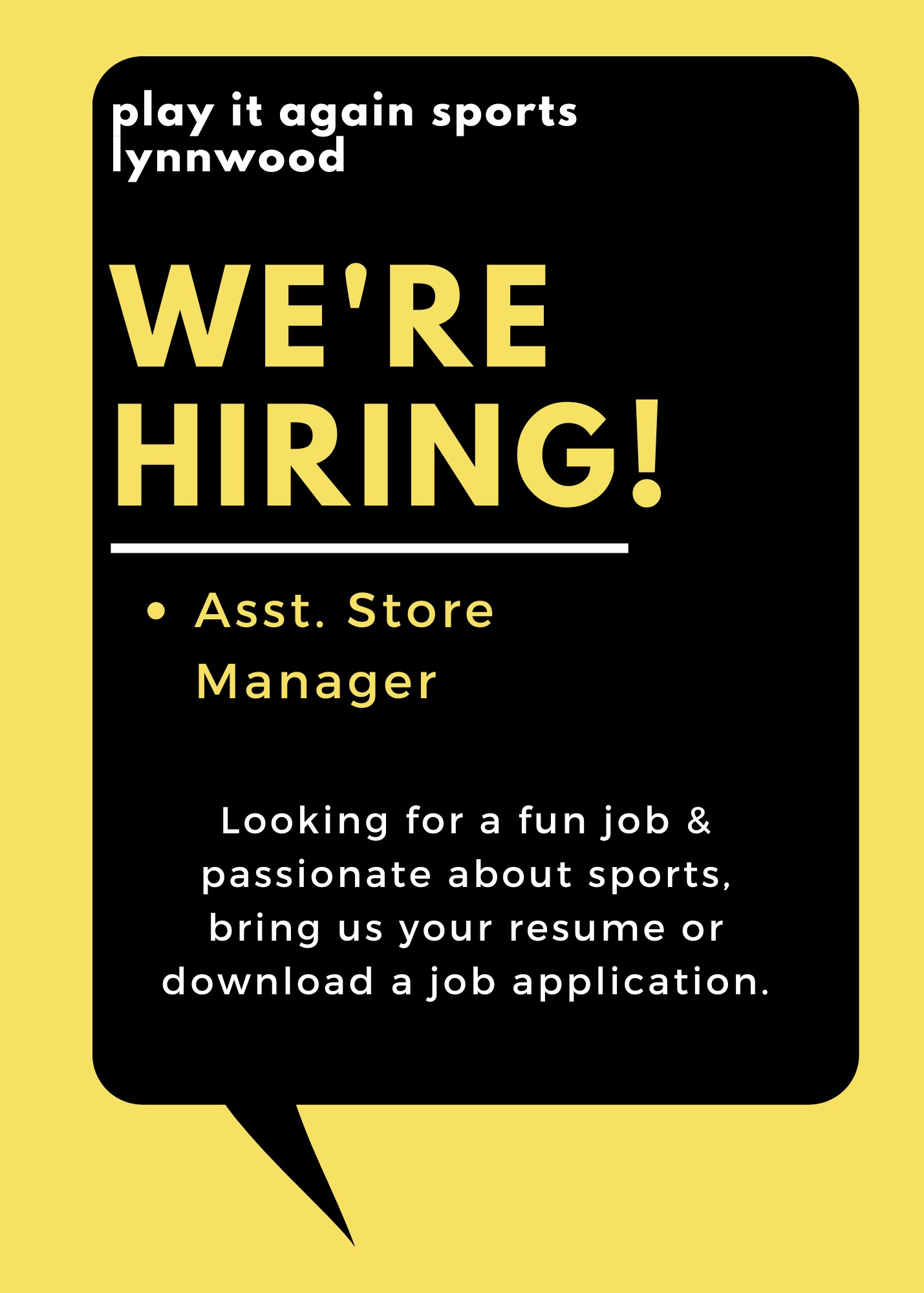 We are Hiring!